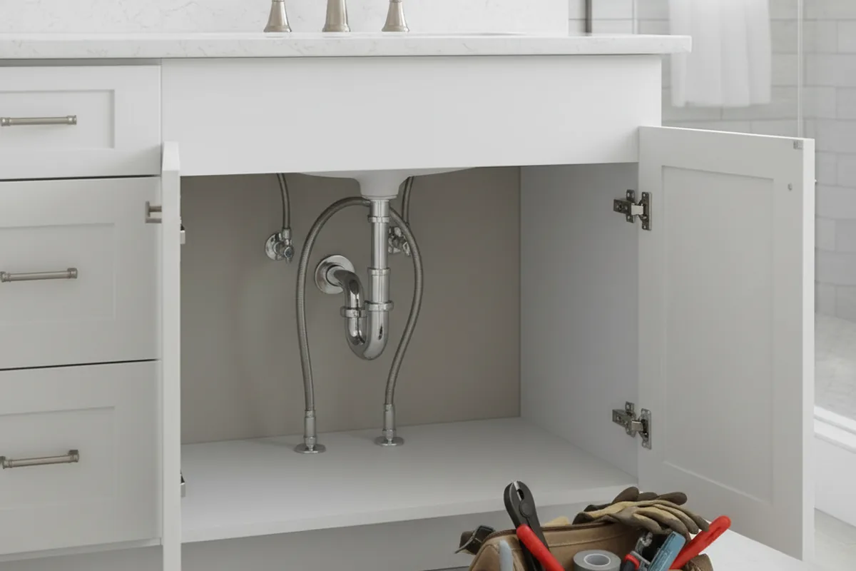 Finished fixture set after Gas Line Repair in Mohegan Lake